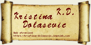 Kristina Dolašević vizit kartica